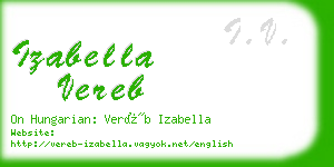 izabella vereb business card